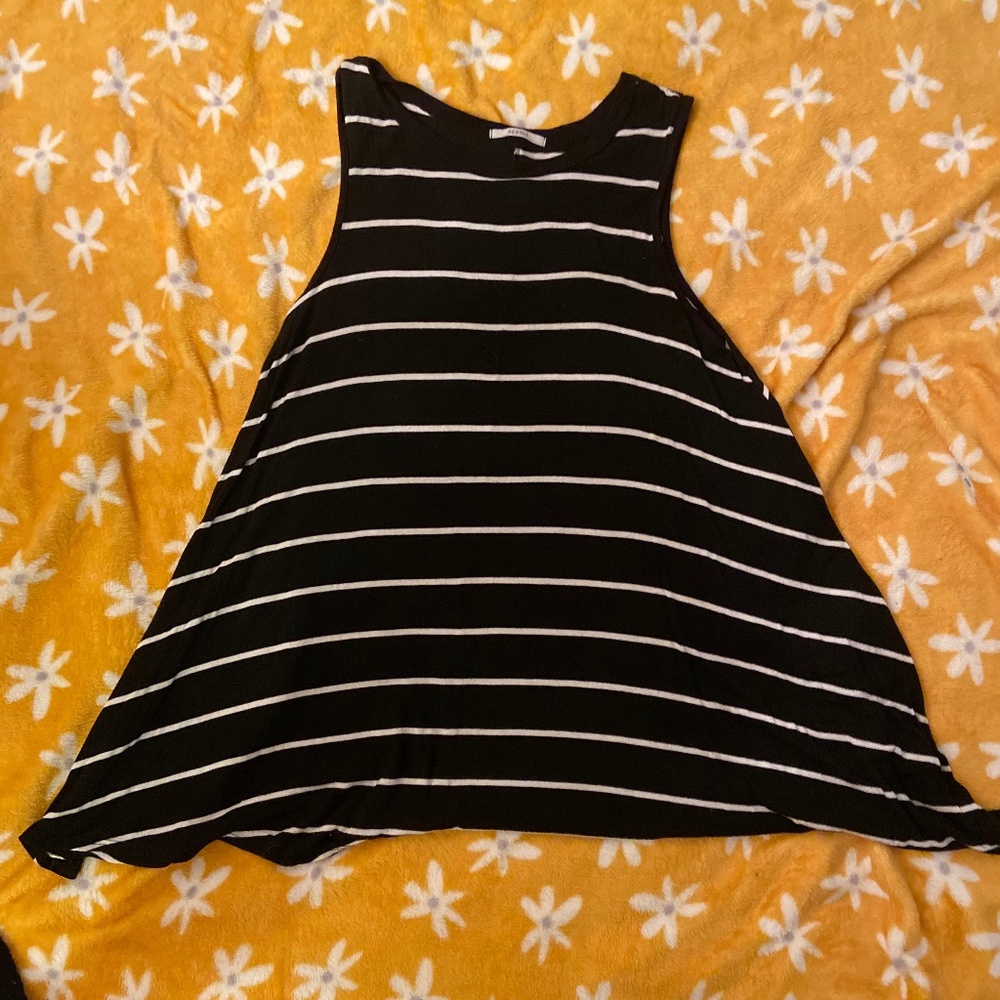 Black and White Striped Shift Dress